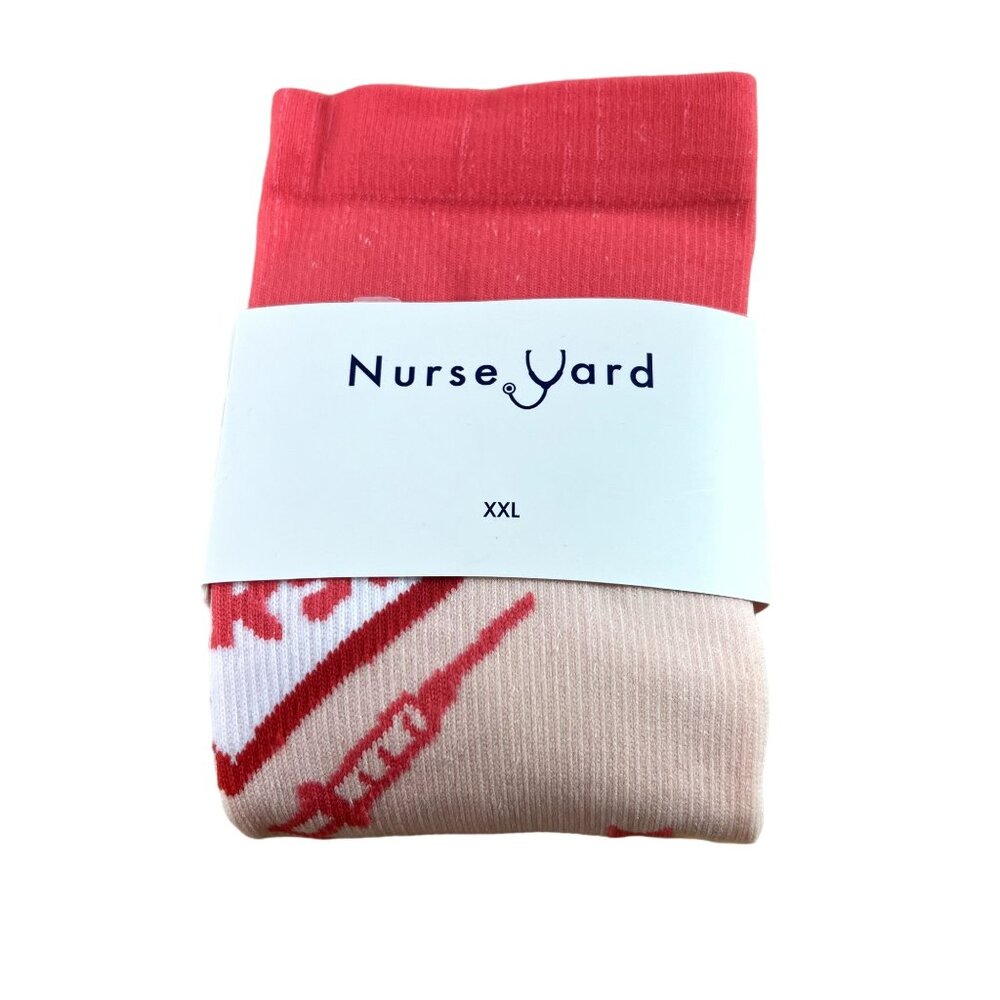 Womens  "Best Nurse" Compression Stockings Socks 20-30mmHg Pink